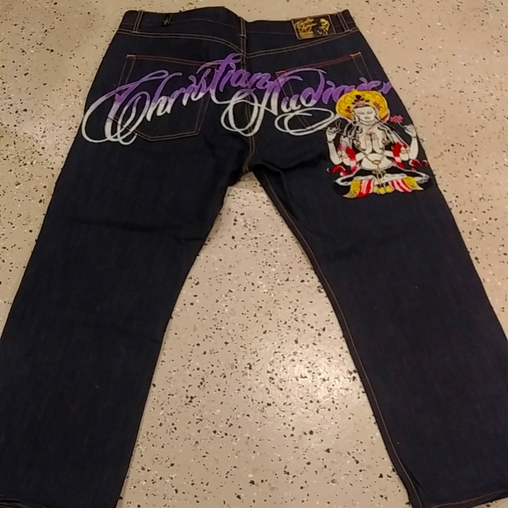 Christian Audigier limited edition denim jeans 42 x 32